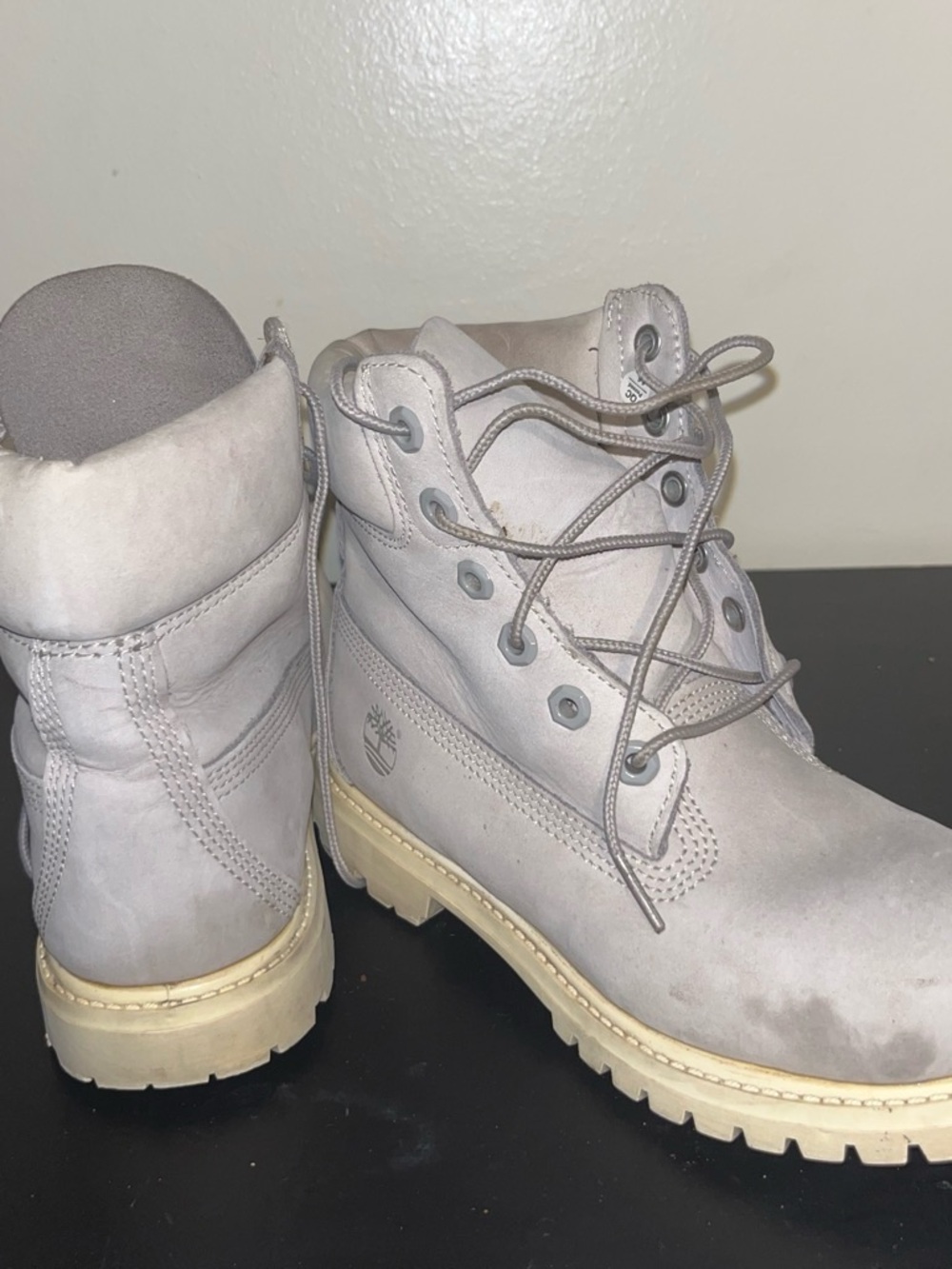 Timberland Kids' Light Gray Lace-Up Outdoor Boots